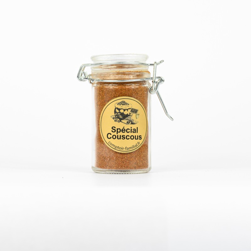 Mélange de 25 épices spéciales pour un couscous réussi! Conditionnement